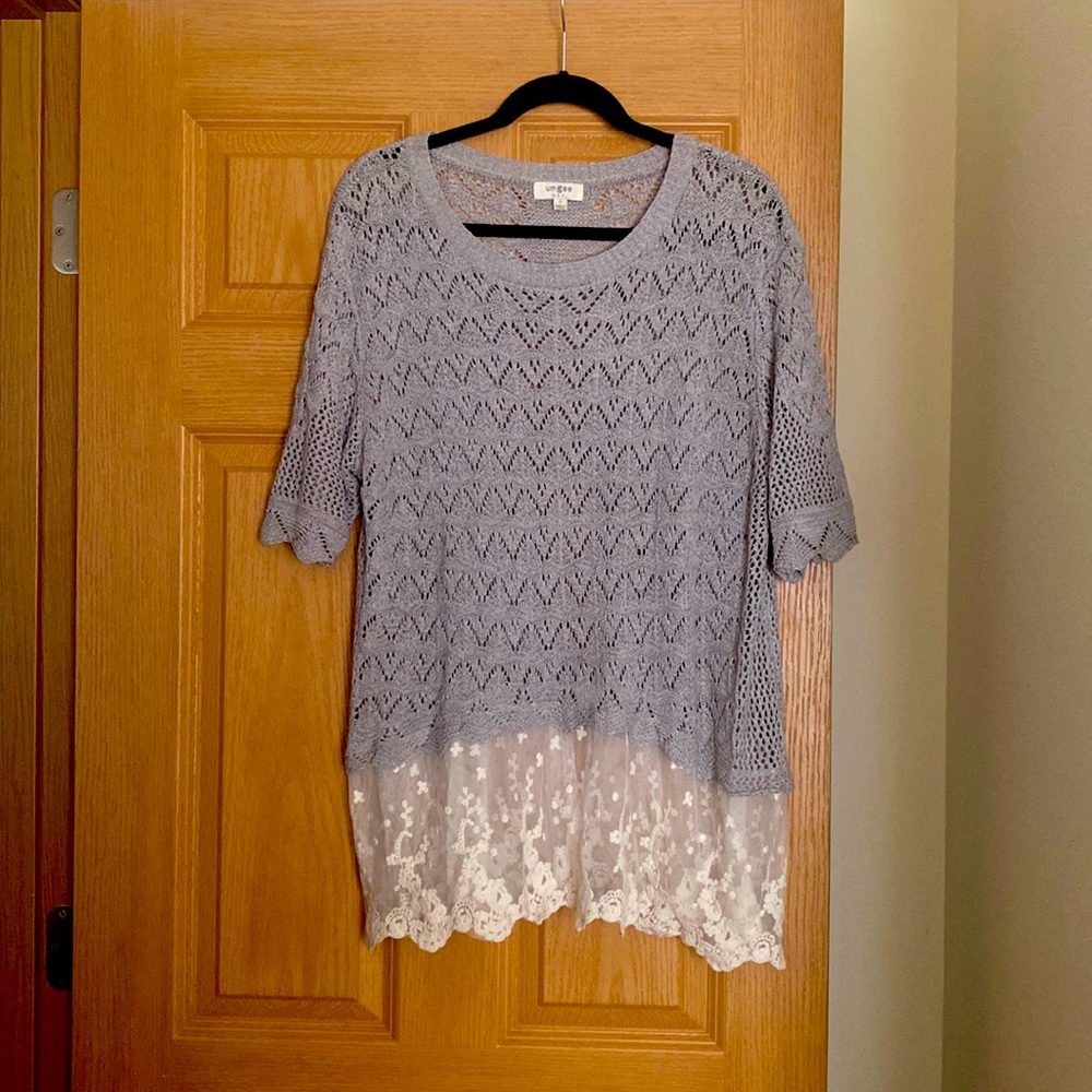 Umgee crochet open back top